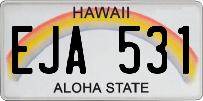 HI license plate EJA531