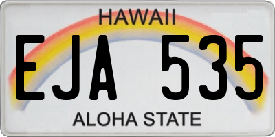 HI license plate EJA535