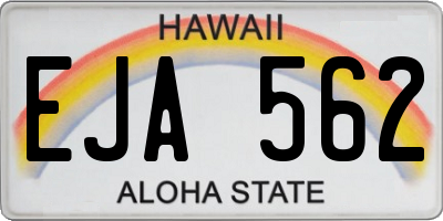 HI license plate EJA562
