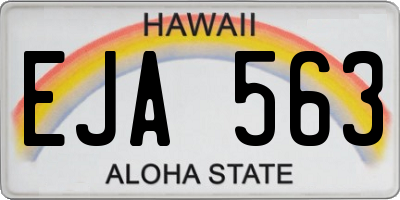 HI license plate EJA563