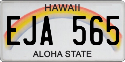HI license plate EJA565
