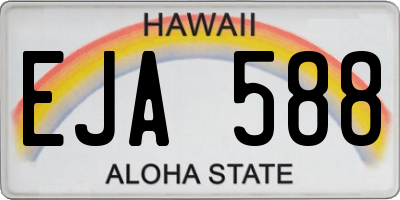 HI license plate EJA588