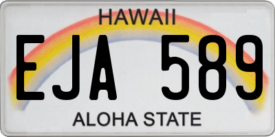 HI license plate EJA589