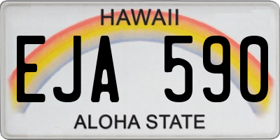 HI license plate EJA590