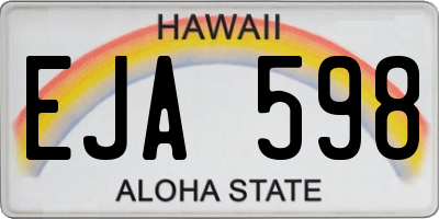 HI license plate EJA598