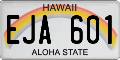 HI license plate EJA601