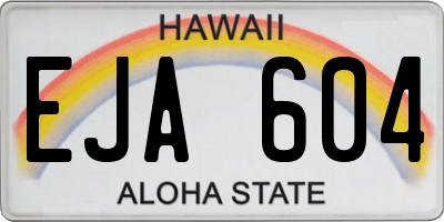 HI license plate EJA604