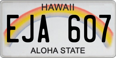 HI license plate EJA607