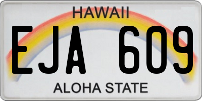 HI license plate EJA609