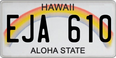 HI license plate EJA610