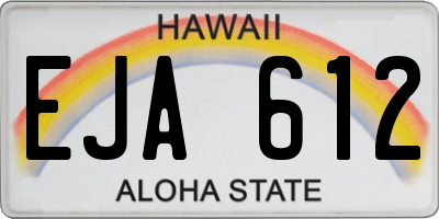 HI license plate EJA612