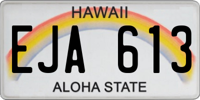 HI license plate EJA613