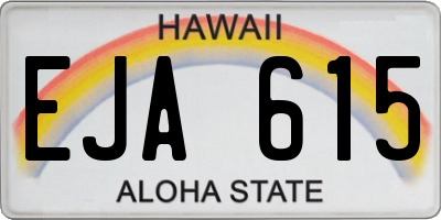 HI license plate EJA615