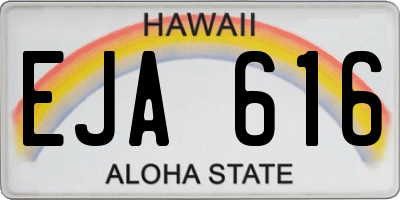 HI license plate EJA616