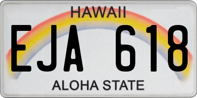 HI license plate EJA618