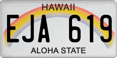 HI license plate EJA619