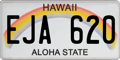 HI license plate EJA620