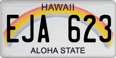 HI license plate EJA623
