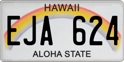 HI license plate EJA624