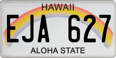 HI license plate EJA627