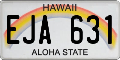 HI license plate EJA631