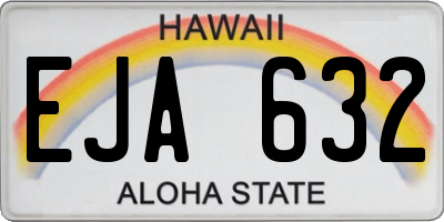 HI license plate EJA632