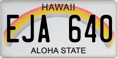 HI license plate EJA640