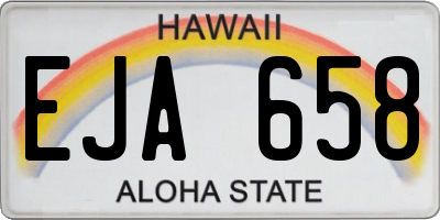 HI license plate EJA658