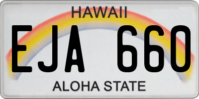 HI license plate EJA660