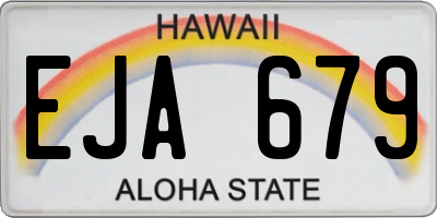 HI license plate EJA679