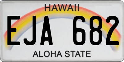 HI license plate EJA682