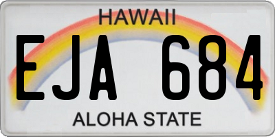 HI license plate EJA684