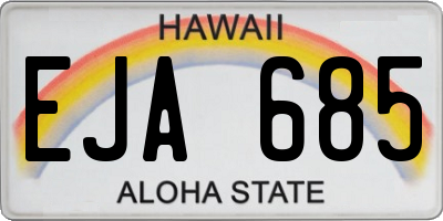 HI license plate EJA685