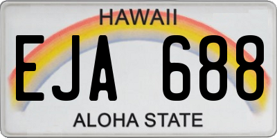 HI license plate EJA688