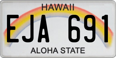 HI license plate EJA691