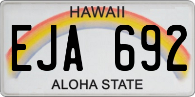 HI license plate EJA692