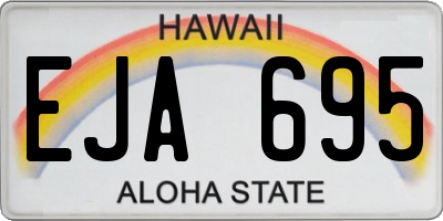 HI license plate EJA695