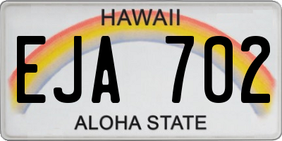 HI license plate EJA702