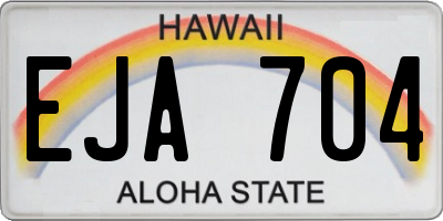 HI license plate EJA704