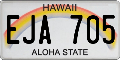 HI license plate EJA705