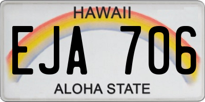 HI license plate EJA706