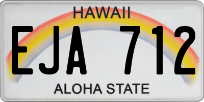 HI license plate EJA712