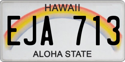 HI license plate EJA713