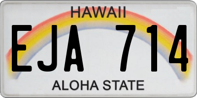 HI license plate EJA714