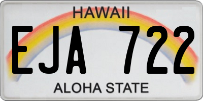 HI license plate EJA722