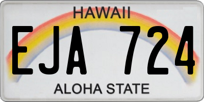 HI license plate EJA724