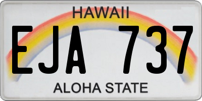 HI license plate EJA737