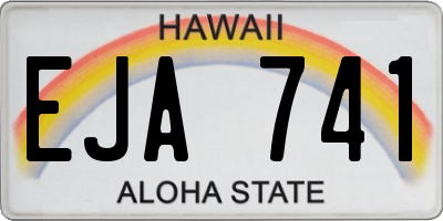 HI license plate EJA741