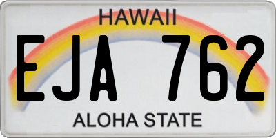 HI license plate EJA762