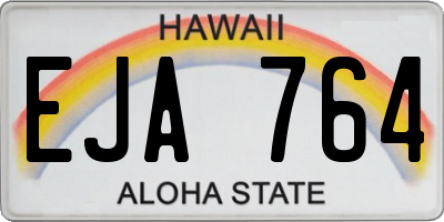 HI license plate EJA764